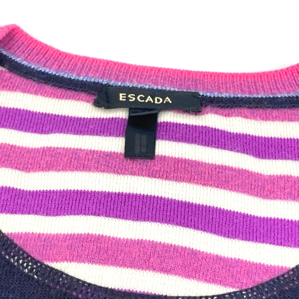 ESCADA ボーダー アンサンブルニット カーディガン ニット レディース