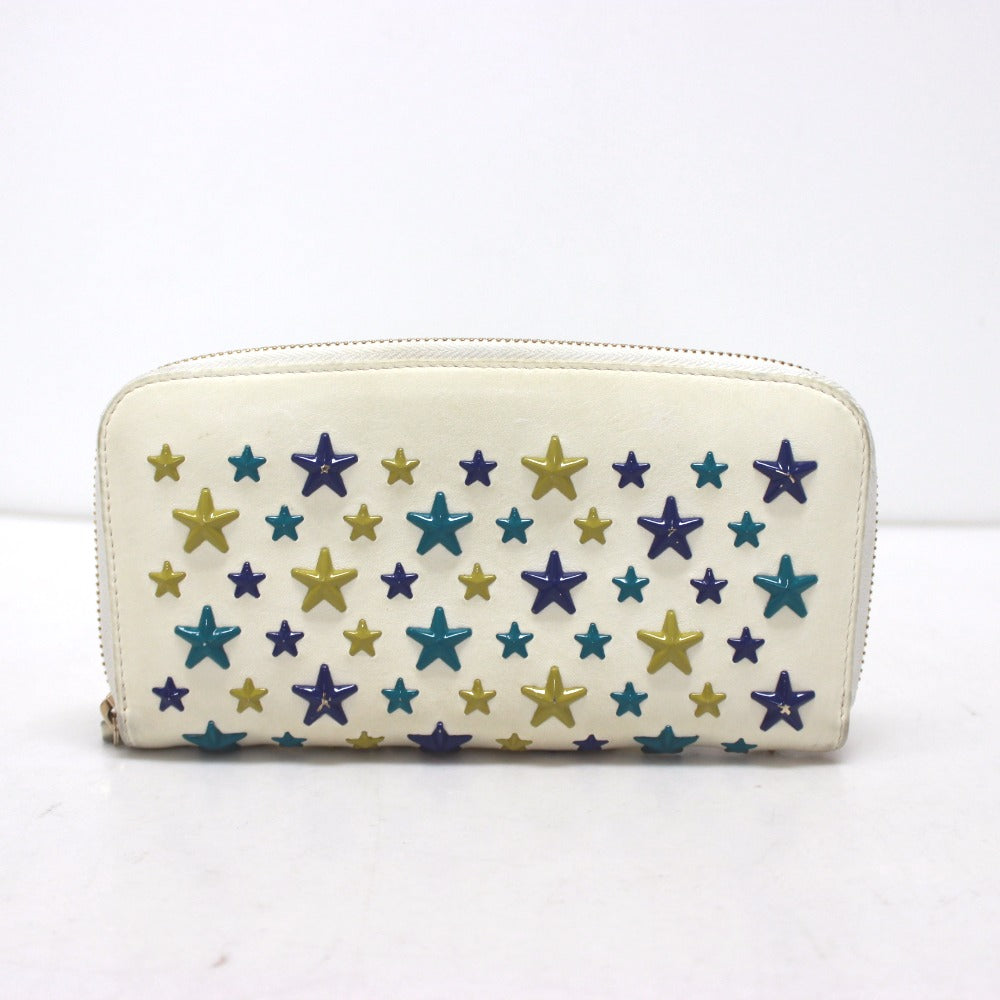 Jimmy Choo Round Zipper Long Wallet Star Studs Ladies Ladies Long