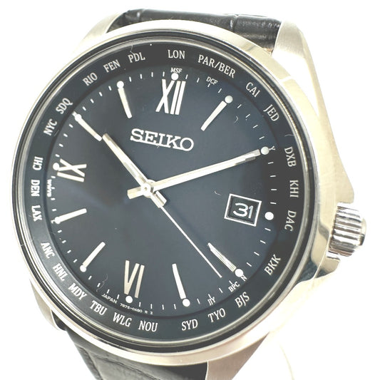 SEIKO 7B75-0AB0 セイコーセレクション ソーラー アナログ 腕時計 SS メンズ - brandshop-reference