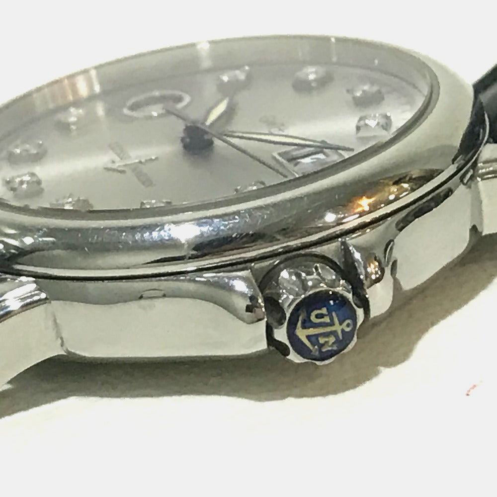 Ulysse Nardin 223-88 サンマルコGMT ビッグデイト 10Pダイヤ 自動巻き 腕時計 SS メンズ - brandshop-reference