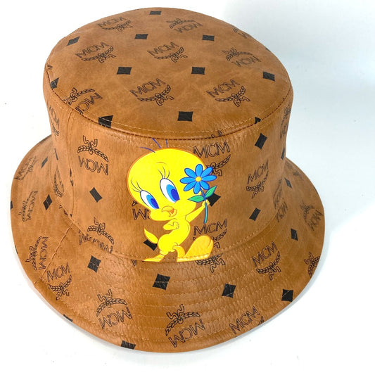 MCM looney toons ルーニー・テューンズ ヴィセトス トゥイーティー Tweety ハット帽 帽子 バケットハット ボブハット ハット レザー メンズ - brandshop-reference