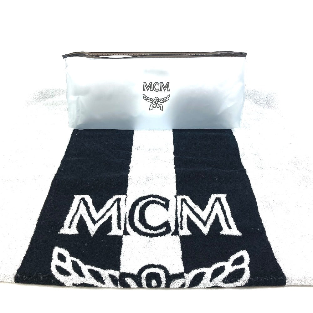 MCM バイカラー ロゴ ビーチタオル ブランケット インテリア バスタオル タオル コットン ユニセックス brandshop-reference