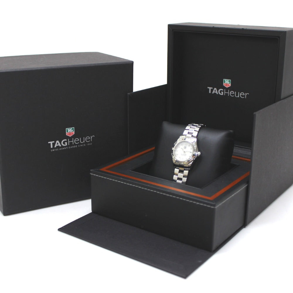 TAG HEUER WAF1415 アクアレーサー 10Pダイヤ クオーツ 腕時計 SS レディース - brandshop-reference