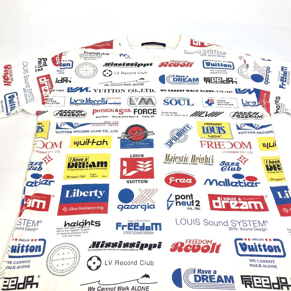LOUIS VUITTON アパレル 19AW オールオーバー ロゴ プリント  クルーネック 半袖Ｔシャツ コットン メンズ - brandshop-reference