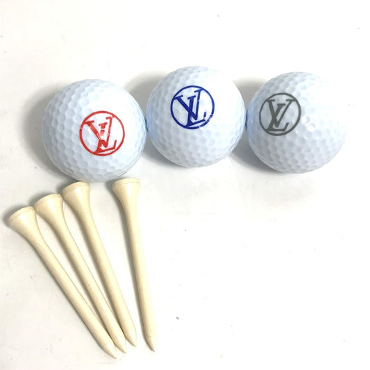 LOUIS VUITTON ゴルフボール 3つ＆ティー4本セット スポーツ ボール 樹脂 メンズ - brandshop-reference