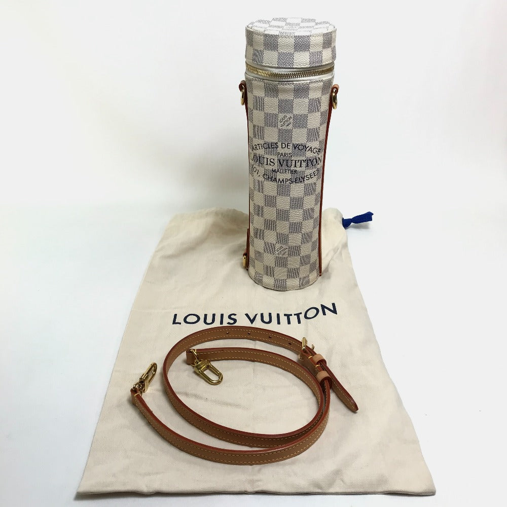 LOUIS VUITTON GI0373 保冷バッグ ポルト・ブテイユ ボトルホルダー 筒型 ショルダーバッグ ダミエアズールキャンバス レディース - brandshop-reference