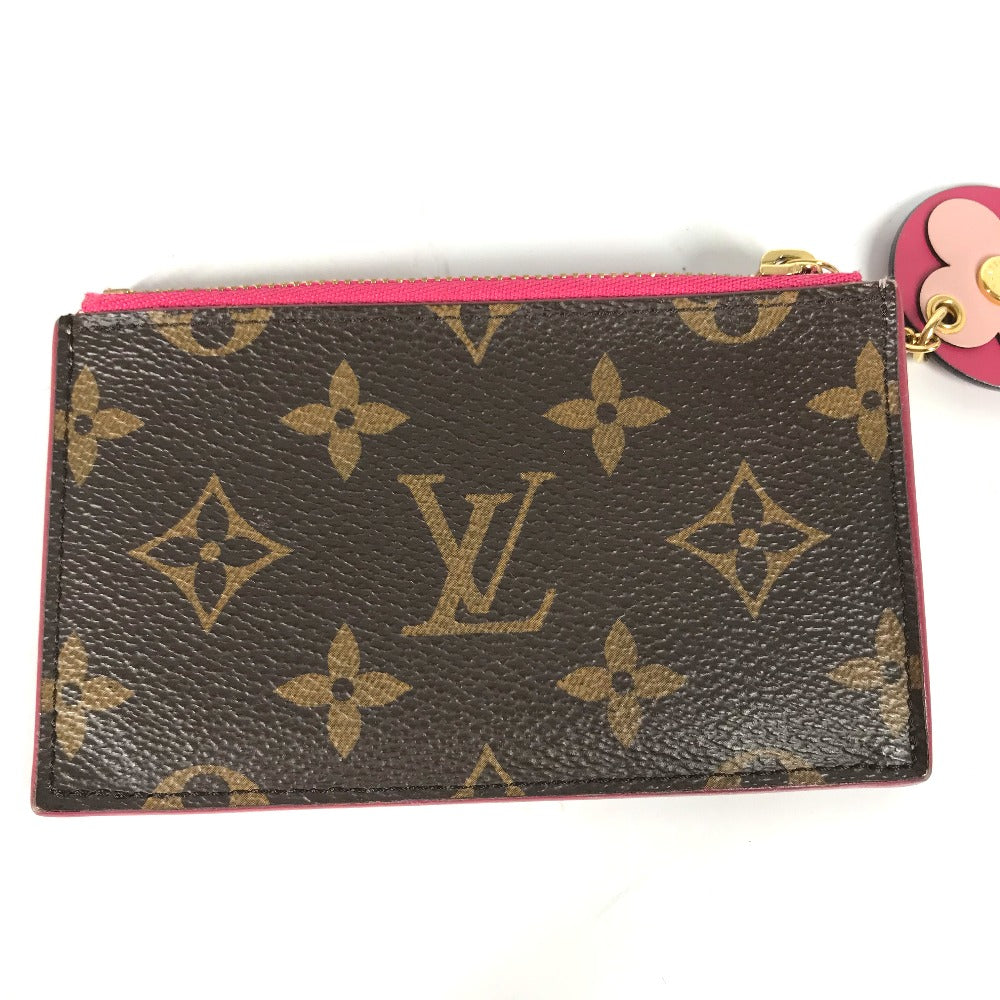 LOUIS VUITTON M67494 モノグラム ポルトカルト・ジップ フラワー