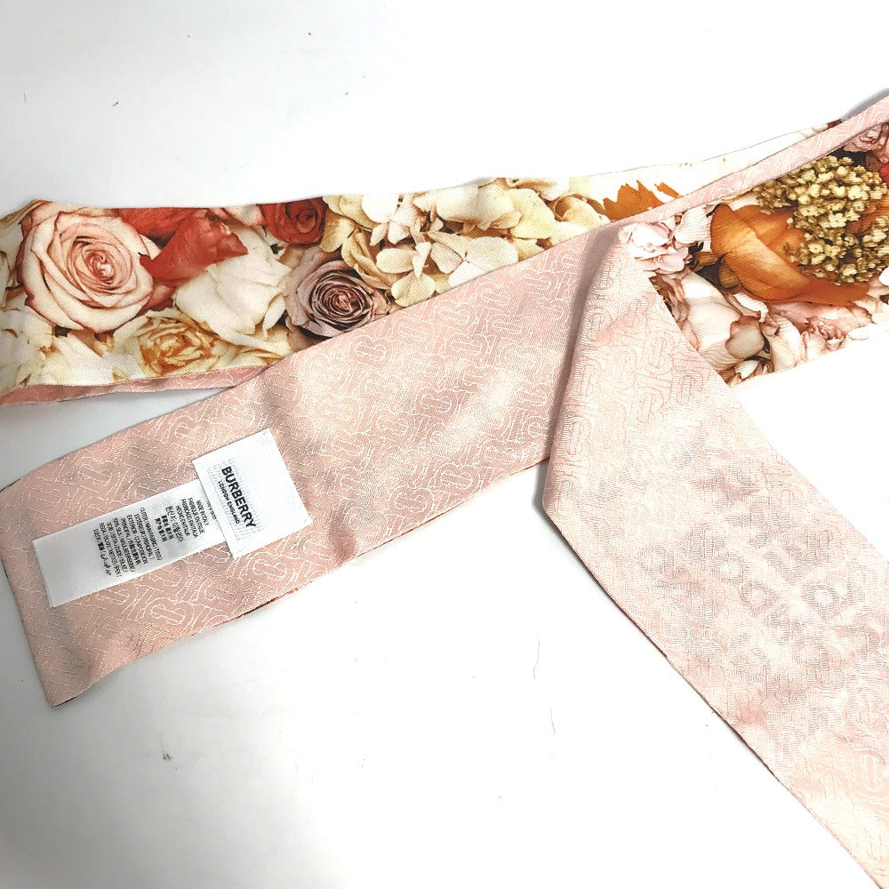 BURBERRY 8021938 Floral Print Silk Skinny Scarf  バンドースカーフ スカーフ シルク レディース - brandshop-reference