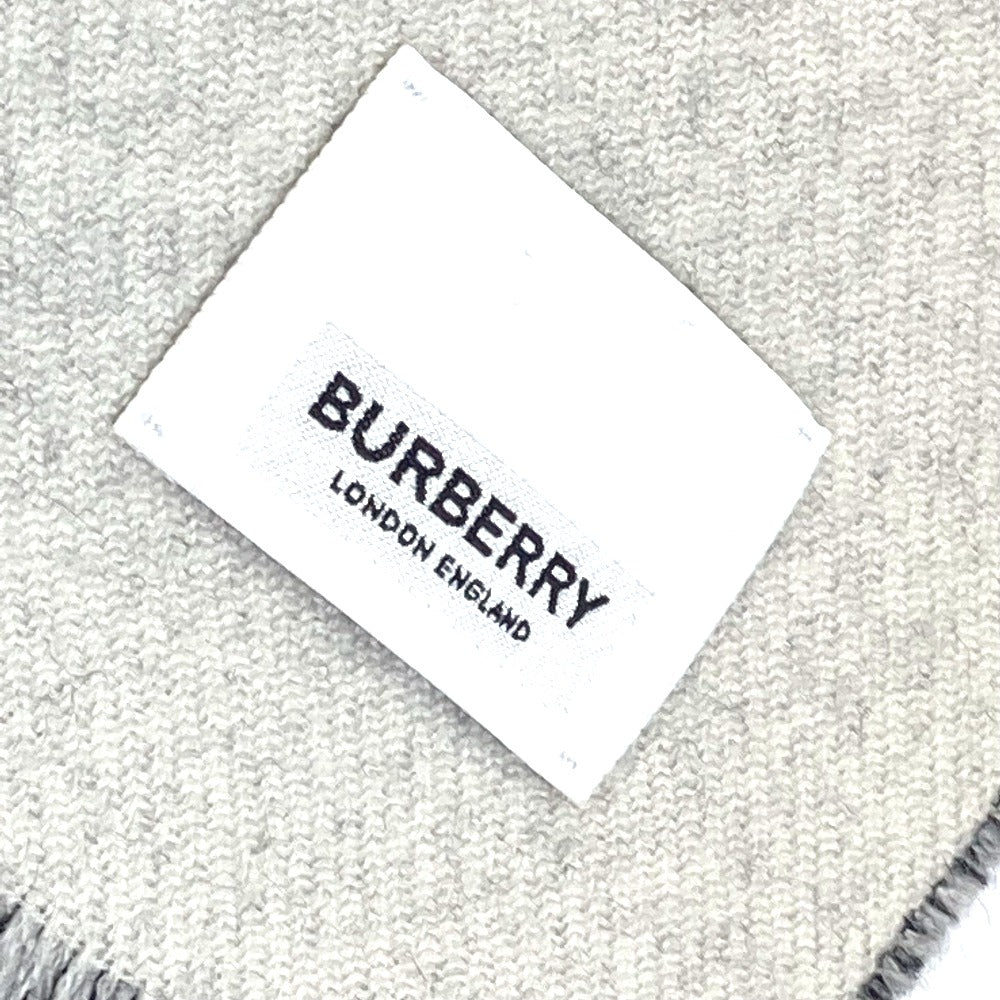 BURBERRY 80085081 フリンジ スカーフ ビッグ ロゴ マフラー ウール メンズ - brandshop-reference