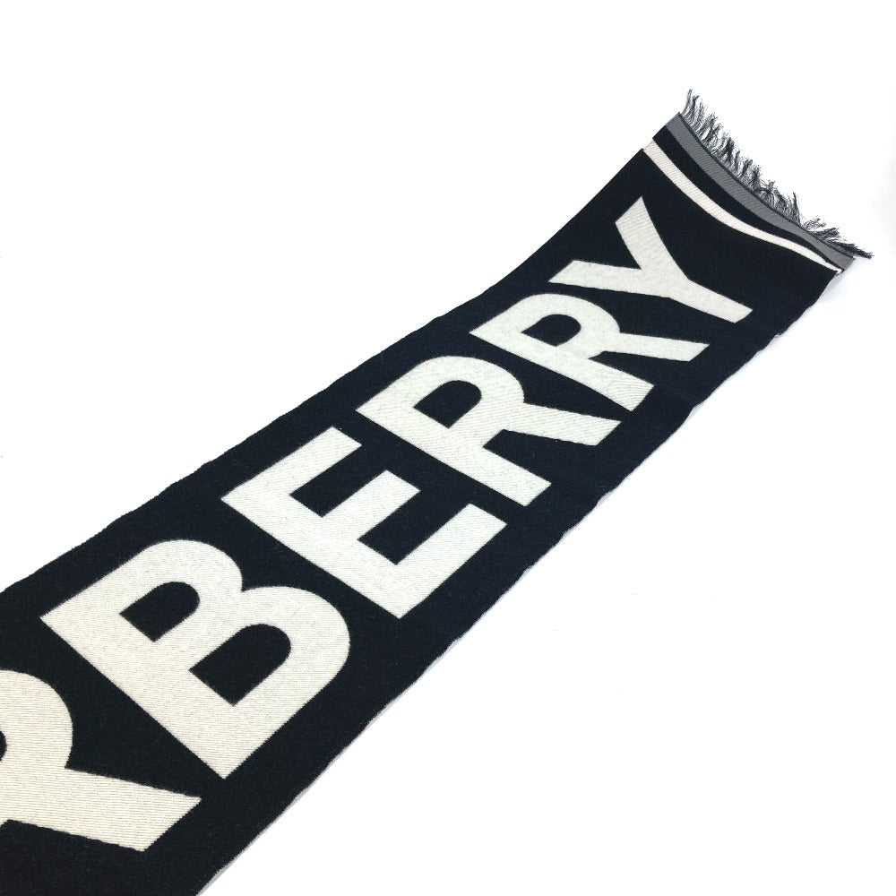 BURBERRY 8041244 ロゴ フリンジ マフラー ウール レディース - brandshop-reference