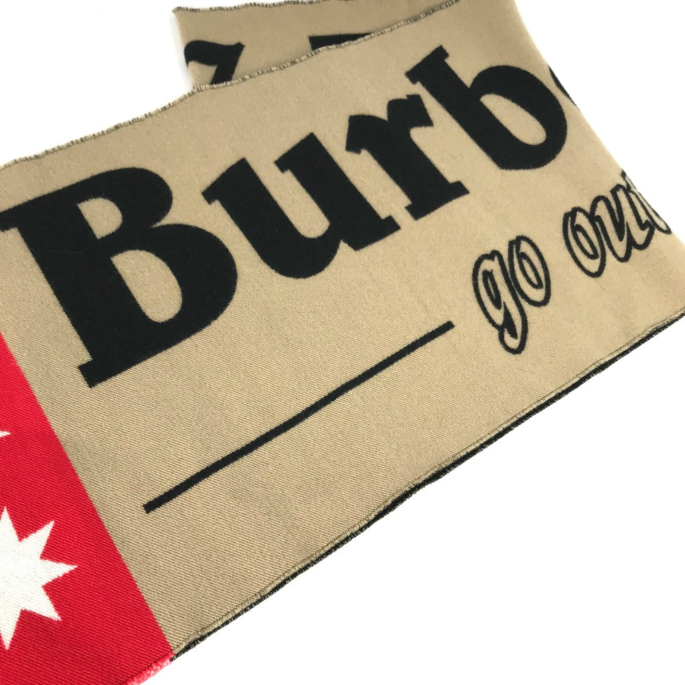 BURBERRY 8049659 ロゴ フリンジ マフラー ウール レディース - brandshop-reference