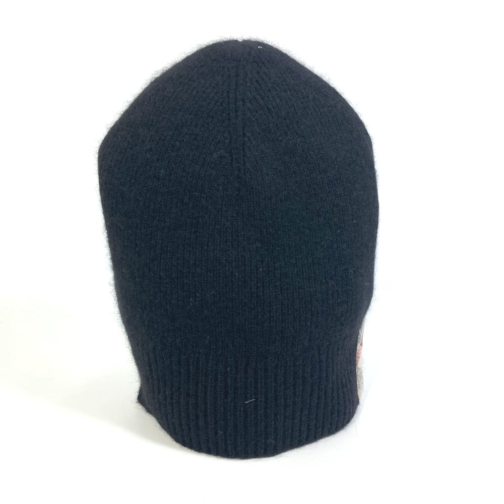 BURBERRY ワンポイント チェック 帽子 ビーニー ニットキャップ 帽子 ニット帽 カシミヤ レディース - brandshop-reference