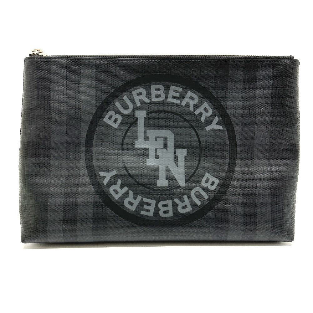 BURBERRY チェック LDN ロゴ ポーチ クラッチバッグ PVC メンズ - brandshop-reference