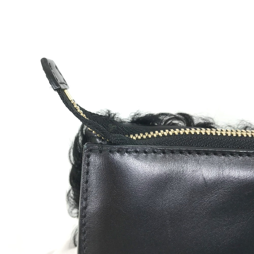 BALENCIAGA 347238 ロゴ カバン セカンドバッグ クラッチバッグ ファー ...