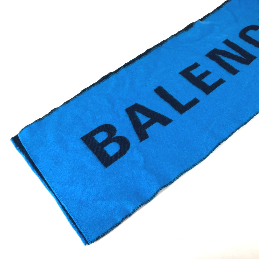 BALENCIAGA ロゴ バイカラー マフラー ウール メンズ - brandshop-reference