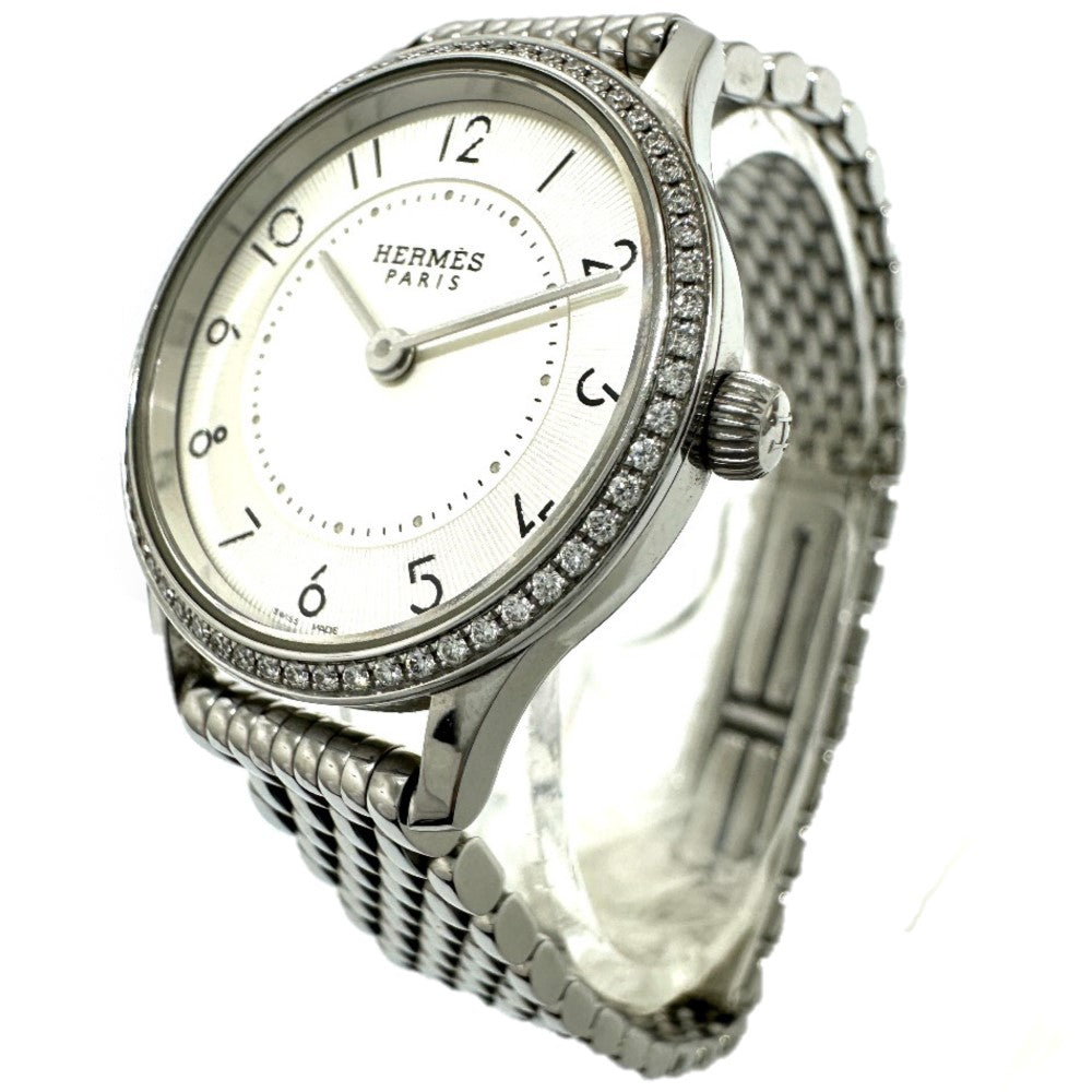 HERMES CA2.130 スリム・ドゥ・エルメス ダイヤベゼル クオーツ 腕時計 SS レディース - brandshop-reference