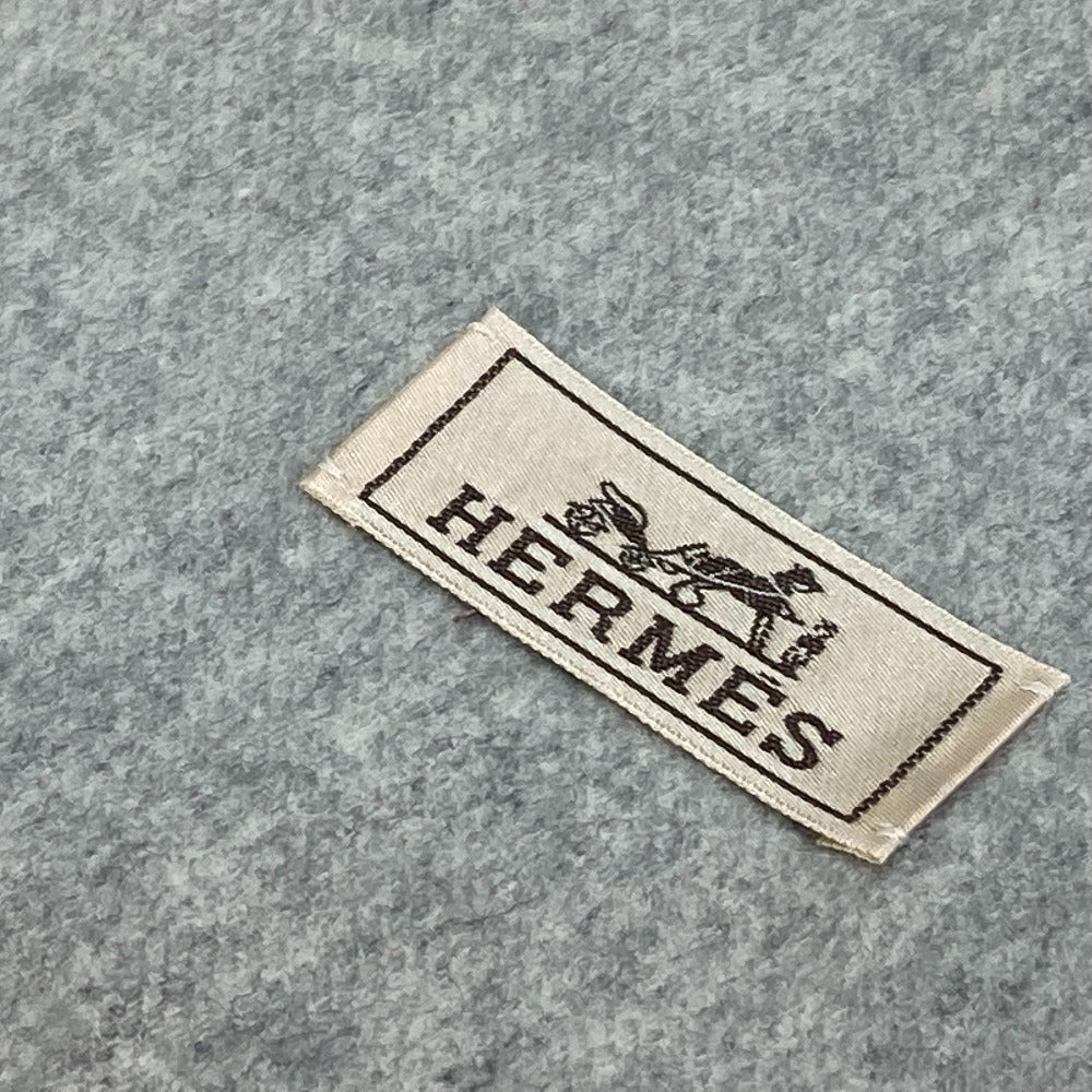 HERMES H391632T 02 ロゴ 王者の虎 スカーフ ロイヤル刺繍 タイガー アニマル フリンジ マフラー カシミヤ メンズ - brandshop-reference