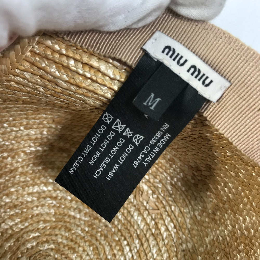 MIUMIU 5HC154 帽子 キャップ帽 リボン りぼん ストローキャップ 花柄 フラワー キャップ ストロー レディース |  brandshop-reference