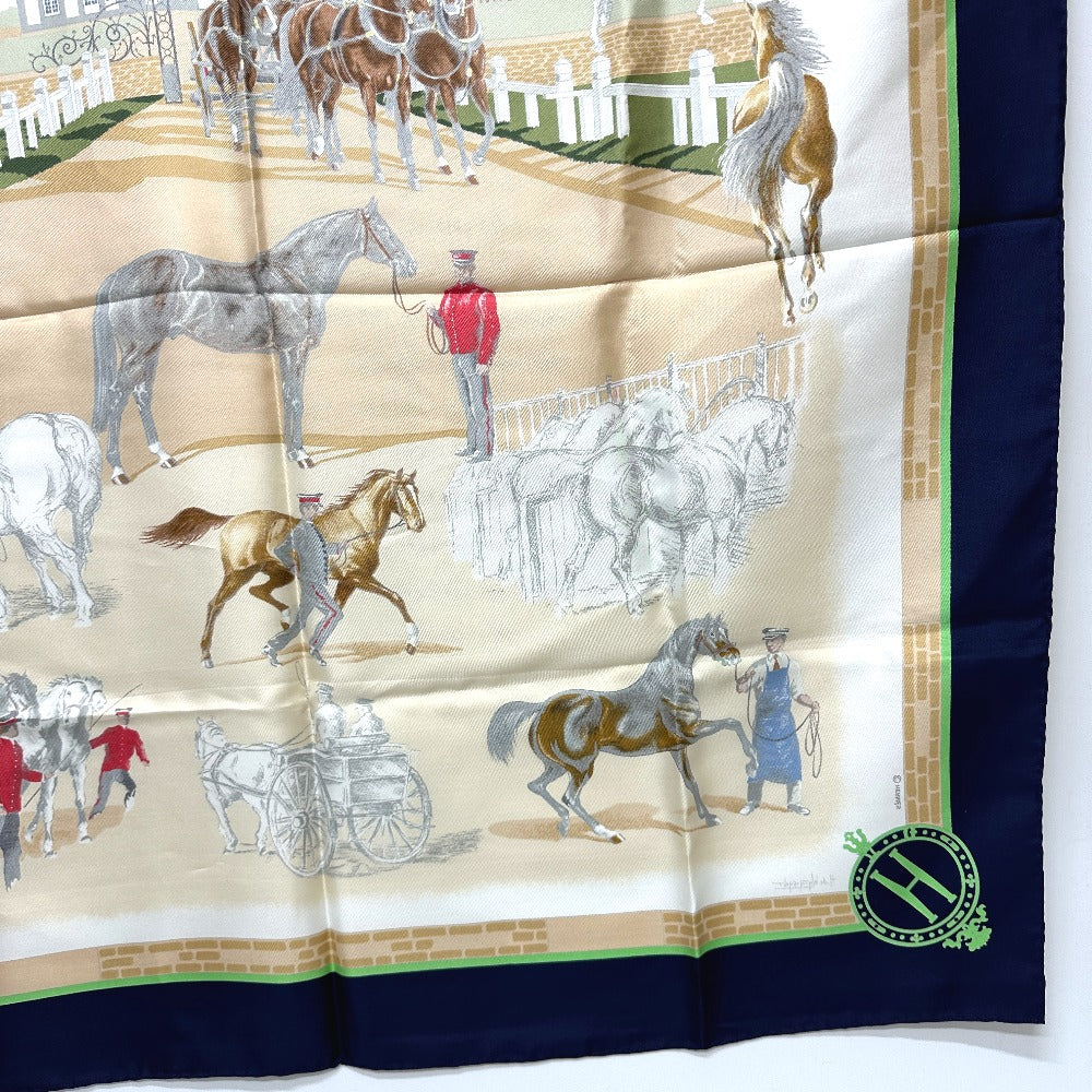 HERMES カレ90 LES HARAS NATIONAUX 国立種馬飼育場 スカーフ シルク レディース - brandshop-reference