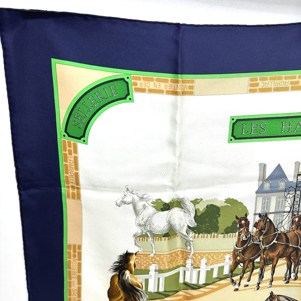 HERMES カレ90 LES HARAS NATIONAUX 国立種馬飼育場 スカーフ シルク レディース - brandshop-reference