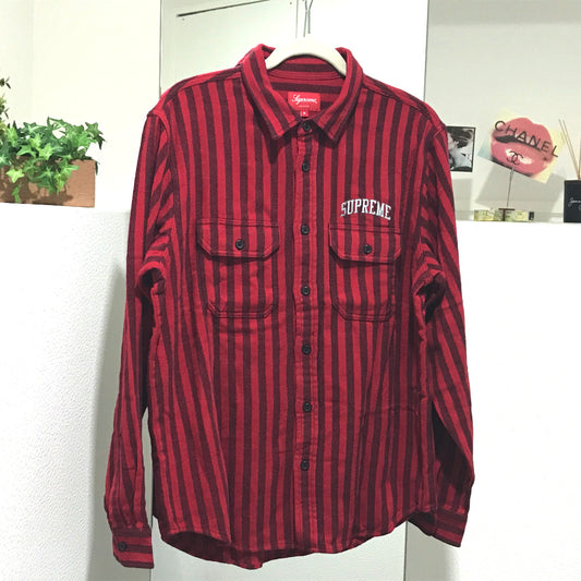 Supreme フランネルシャツ 18FW Stripe Heavyweight Flannel Shirt アパレル メンズ 長袖シャツ - brandshop-reference