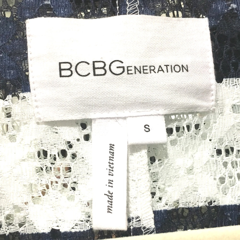 BCBGeneration 刺繍レース スケルトン ボーダー ロングコート レース レディース - brandshop-reference