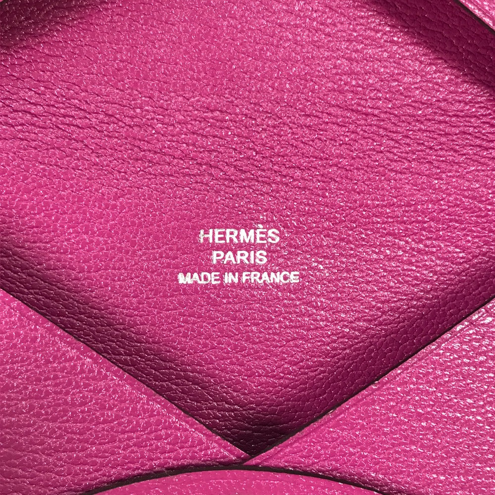 HERMES カルヴィ 2つ折り 名刺入れ パスケース カードケース レザー レディース - brandshop-reference