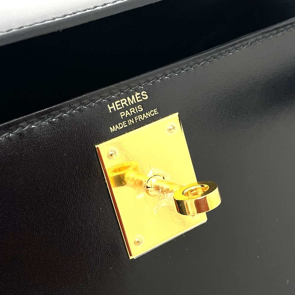 HERMES ケリー 28 新金具 外縫い 2WAY ハンドバッグ ボックスカーフ レディース - brandshop-reference