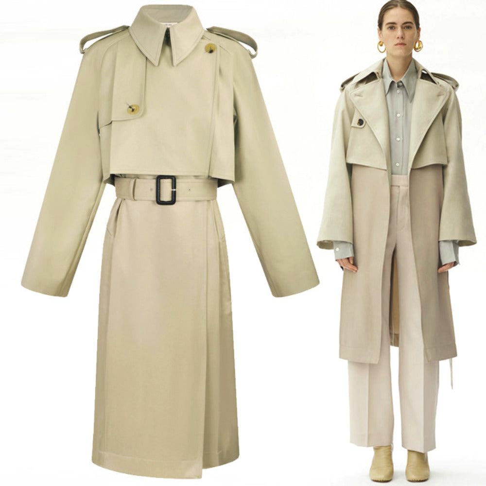 Celine 28v36 6073 Outer Long Court Double Face Court Mastic Trench