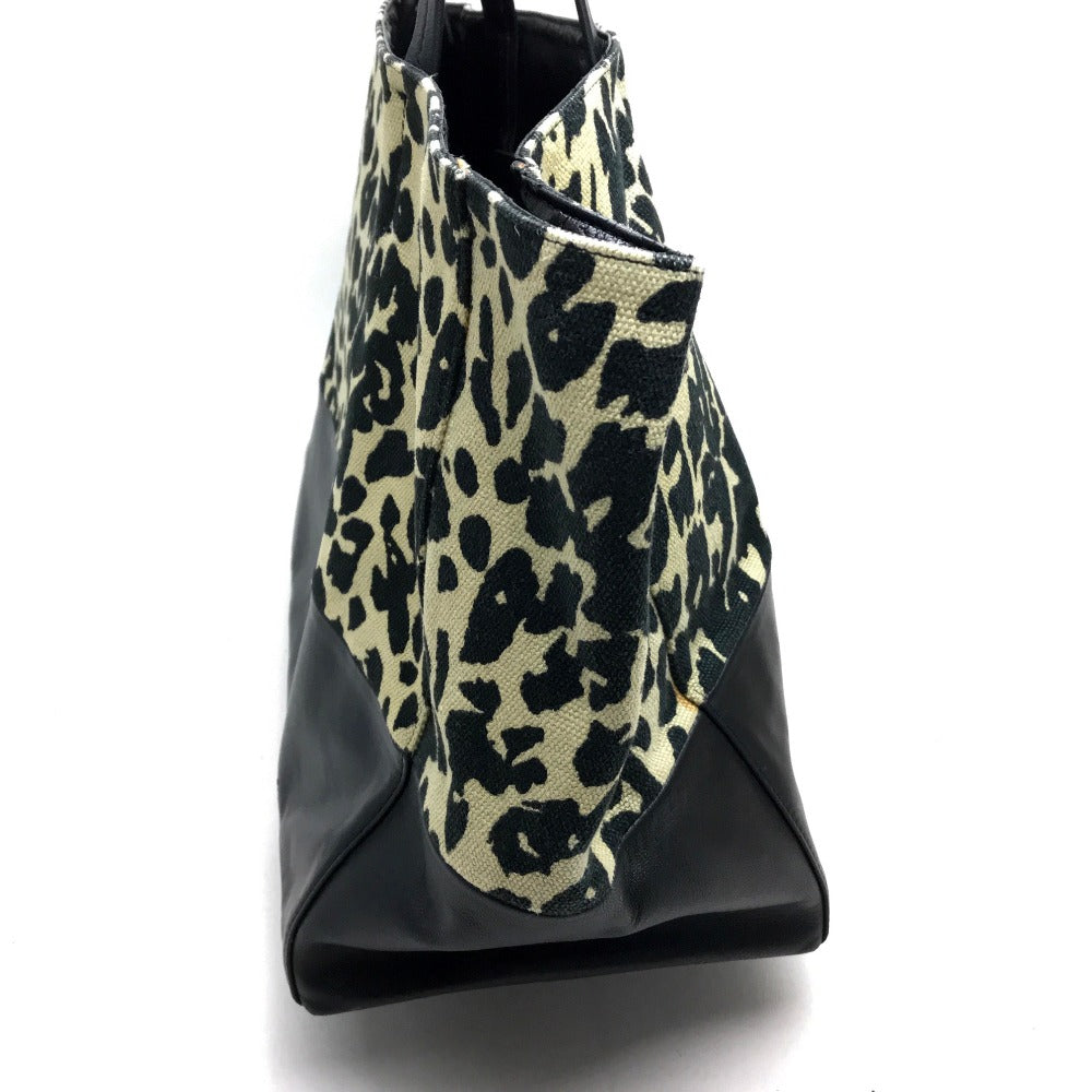 CELINE Horizontal Cava Leopard Men s Ladies Tote Bag Canvas