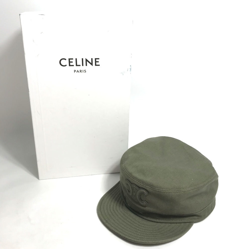 CELINE 2AUR5769K トリオンフ ギャバジンコットン アーミーキャップ 帽子 キャップ帽  キャップ コットン レディース - brandshop-reference