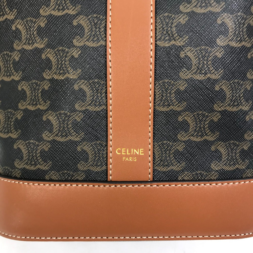 CELINE 191442CAS トリオンフ キャンバス スモール バケット バケツ型 斜め掛け ショルダーバッグ キャンバス/レザー レディース - brandshop-reference