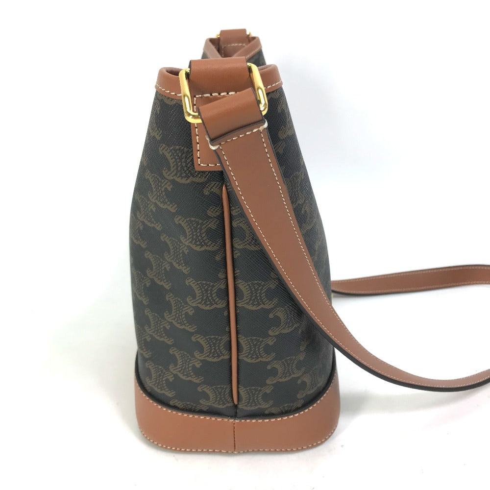 CELINE 191442CAS トリオンフ キャンバス スモール バケット バケツ型 斜め掛け ショルダーバッグ キャンバス/レザー レディース - brandshop-reference