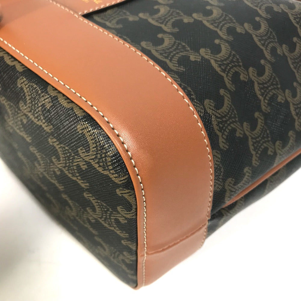 CELINE 191442CAS トリオンフ キャンバス スモール バケット バケツ型 斜め掛け ショルダーバッグ キャンバス/レザー レディース - brandshop-reference