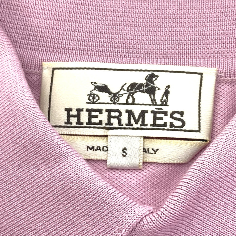 HERMES ゴルフシャツ トップス アパレル Hマーク ポケット有り 半袖 ポロシャツ コットン メンズ - brandshop-reference