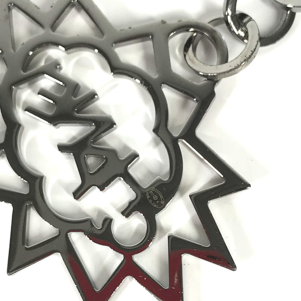 CHANEL 17K ロゴ ラインストーン バッグチャーム キーホルダー メタル レディース