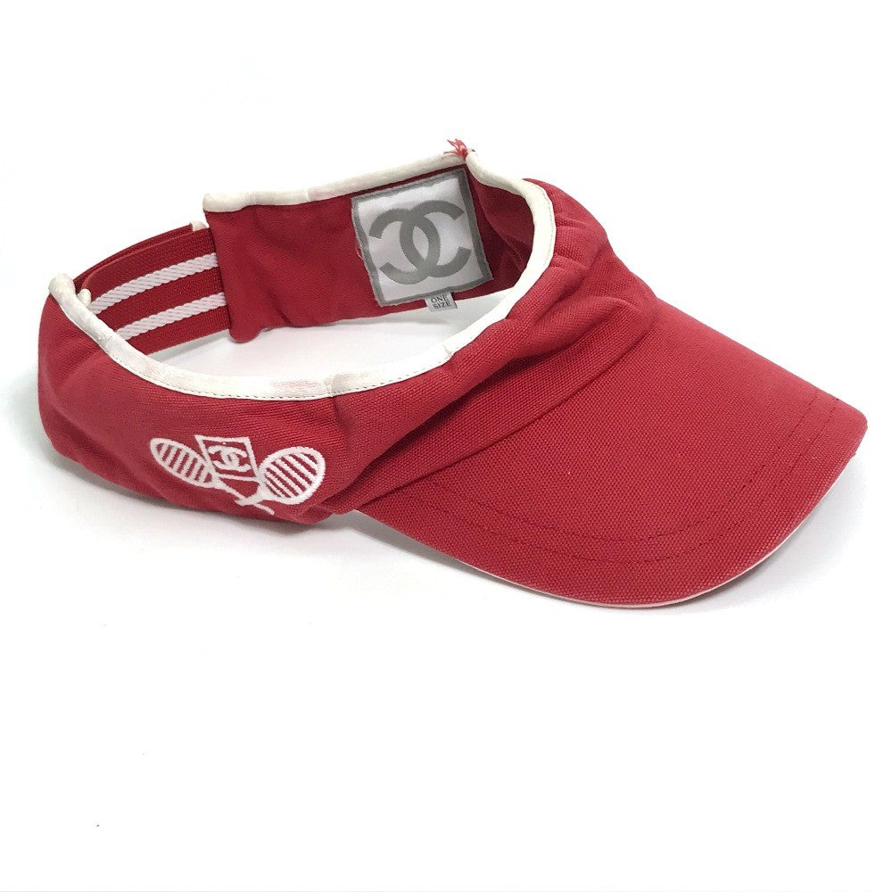 CHANEL テニス ココマーク ロゴ 帽子 サンバイザー キャンバス レディース - brandshop-reference