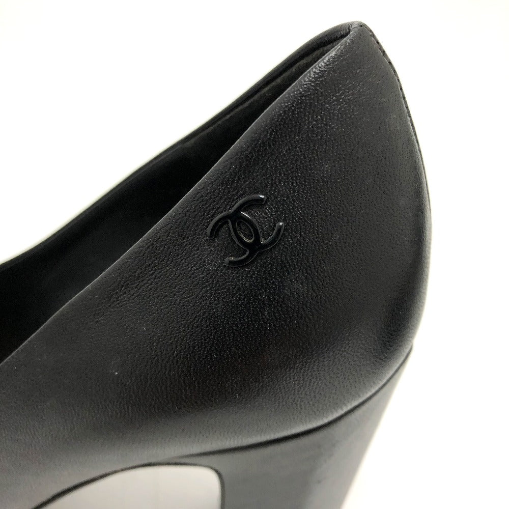 CHANEL CC ココマーク リボンモチーフ ヒール 靴 シューズ パンプス レザー レディース - brandshop-reference