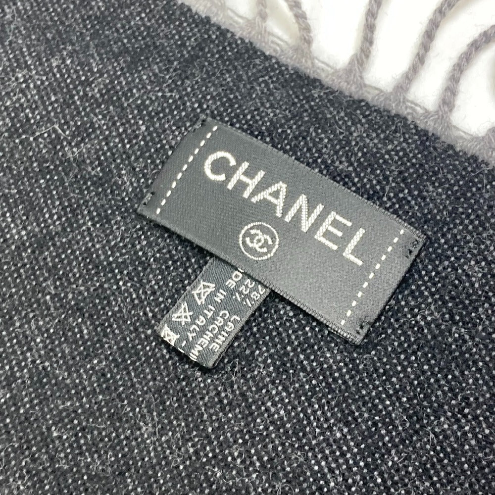 CHANEL 19B CC ココマーク フリンジ 大判 毛布 インテリア ブランケット ウール/カシミヤ レディース - brandshop-reference