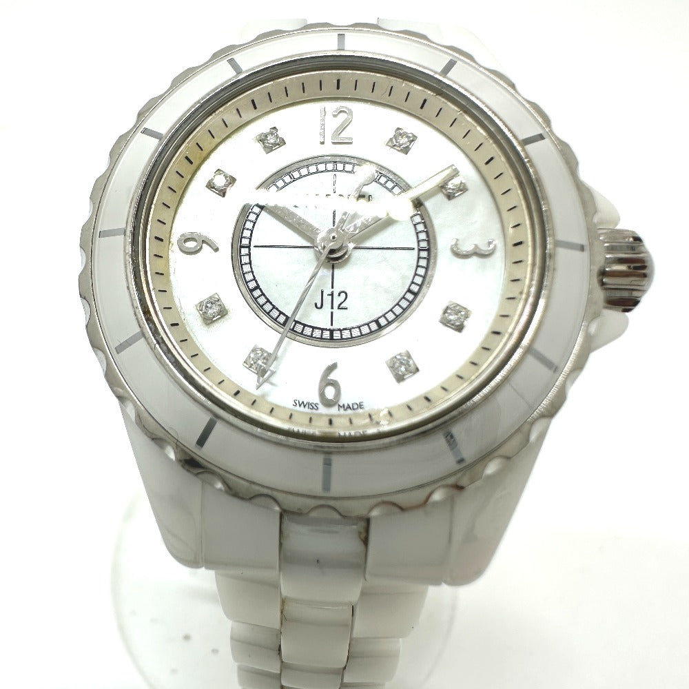 CHANEL H2570 J12 8P ダイヤ クォーツ 腕時計 セラミック レディース - brandshop-reference
