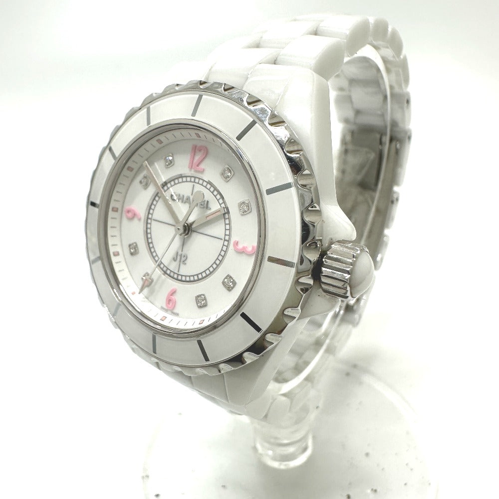 CHANEL Ｈ4863 J12 ピンクライト 1200本限定 クォーツ 腕時計 ホワイトセラミック レディース - brandshop-reference