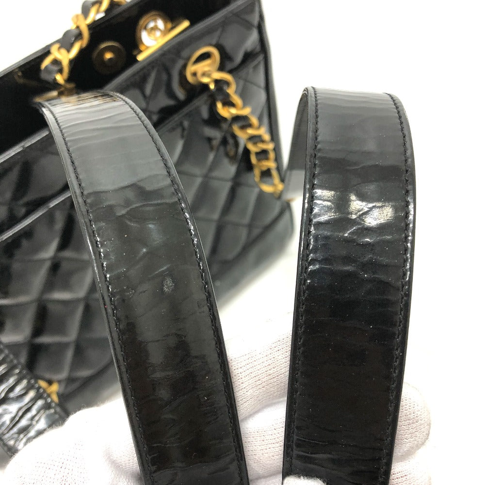 CHANEL ヴィンテージ マトラッセ キルティング Wチェーン/カバン トートバッグ パテントレザー レディース - brandshop-reference