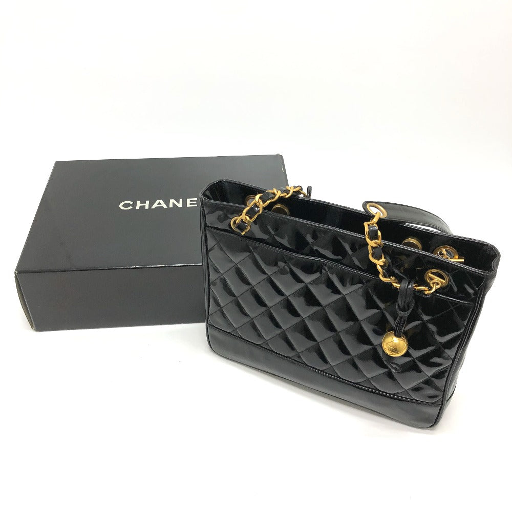 CHANEL ヴィンテージ マトラッセ キルティング Wチェーン/カバン トートバッグ パテントレザー レディース - brandshop-reference