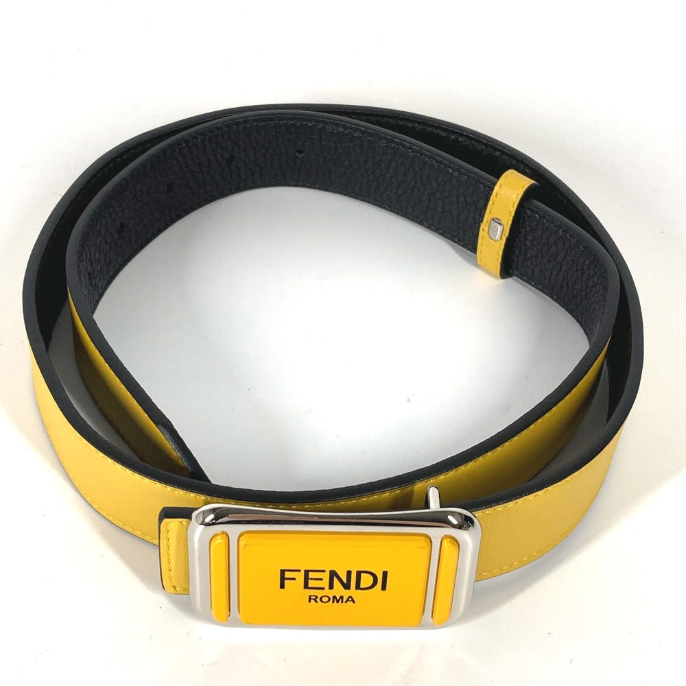 FENDI 7C0446 リバーシブル ロゴ バイカラー ベルト レザー メンズ - brandshop-reference