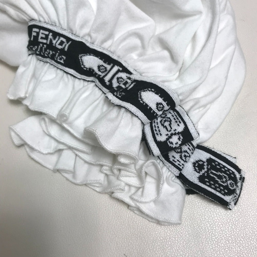 フェンディ FENDI 袖 ロゴ リボン FY5058 トップス アパレル 半袖Ｔシャツ コットン ホワイト