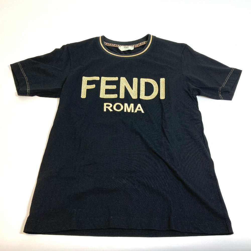 FENDI FS7254 Embroidery Logo Apparel Tops Short Sleeve T -shirt