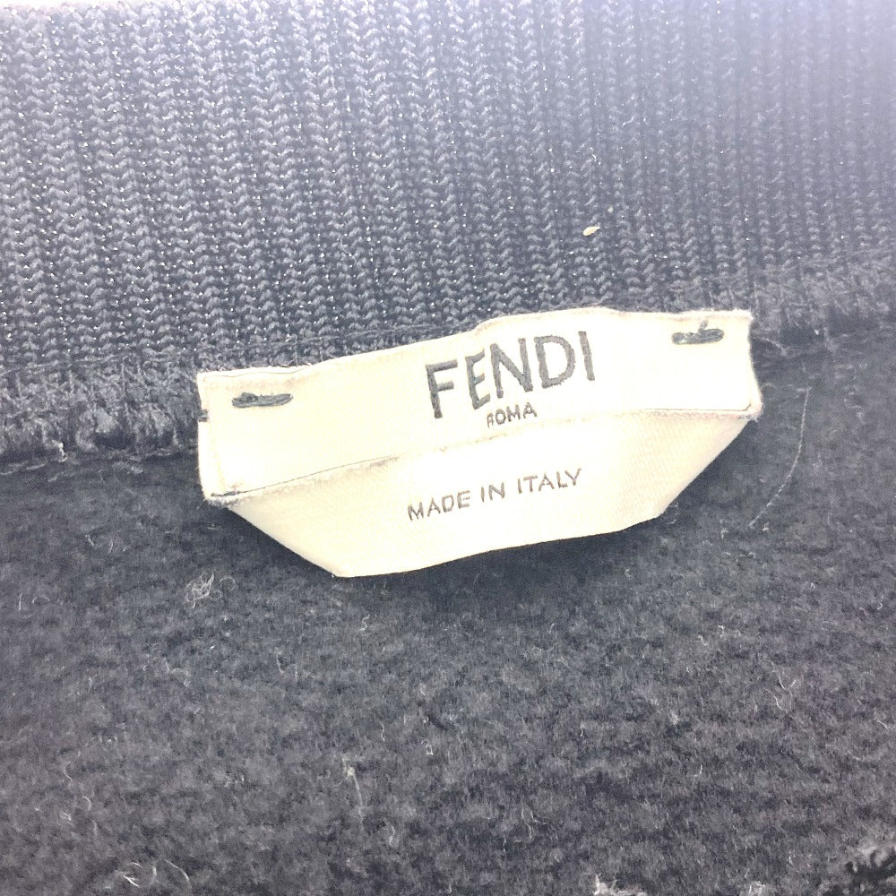 フェンディ FENDI ロゴ ストーン付き FS7034 トップス 長袖 アパレル トレーナー コットン ブラック