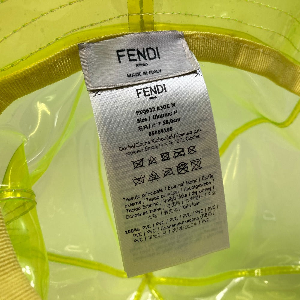 FENDI FXQ632 ロゴプレート クリア 帽子 ハット ビニール ユニセックス - brandshop-reference