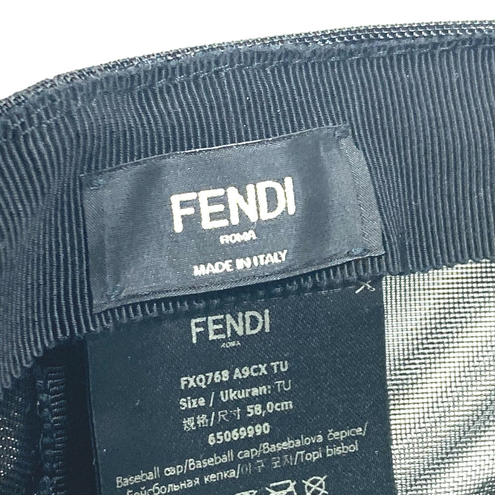 FENDI FXQ768 帽子 ロゴ メッシュ カリグラフィ ベースボール キャップ ...