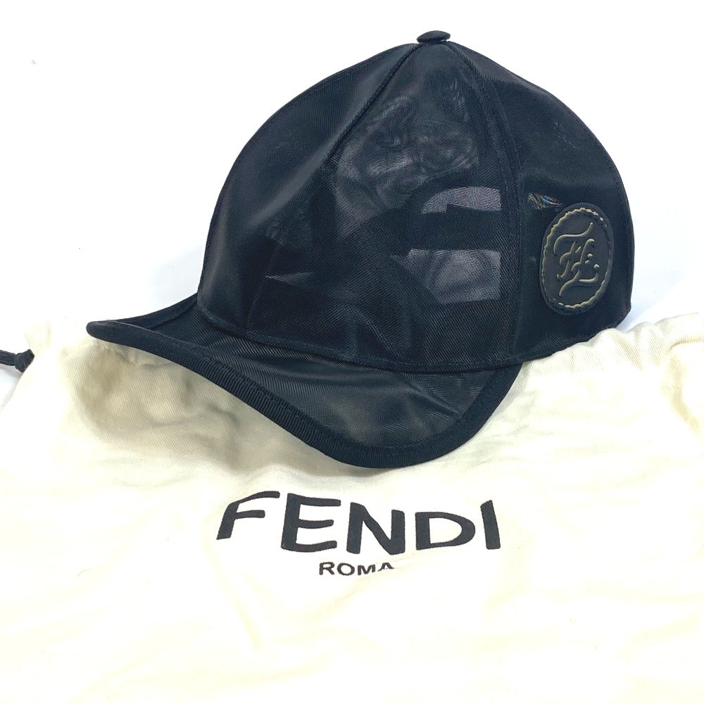FENDI FXQ768 帽子 ロゴ メッシュ カリグラフィ ベースボール キャップ帽 キャップ ナイロン メンズ - brandshop-reference